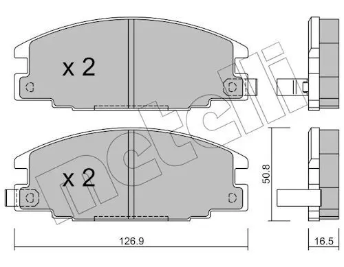 Sada brzdových destiček, kotoučová brzda METELLI 22-0244-0