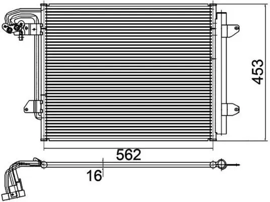 Kondenzátor, klimatizace MAHLE AC 325 000P