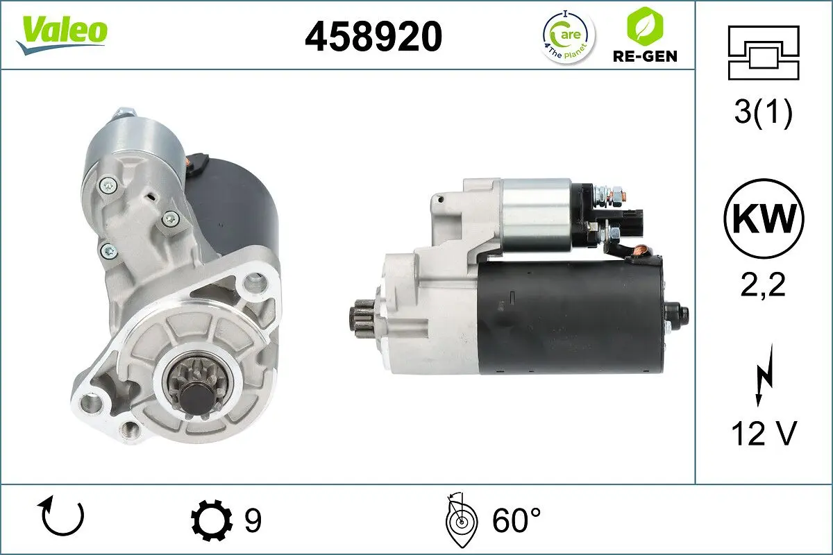 Startér VALEO 458920