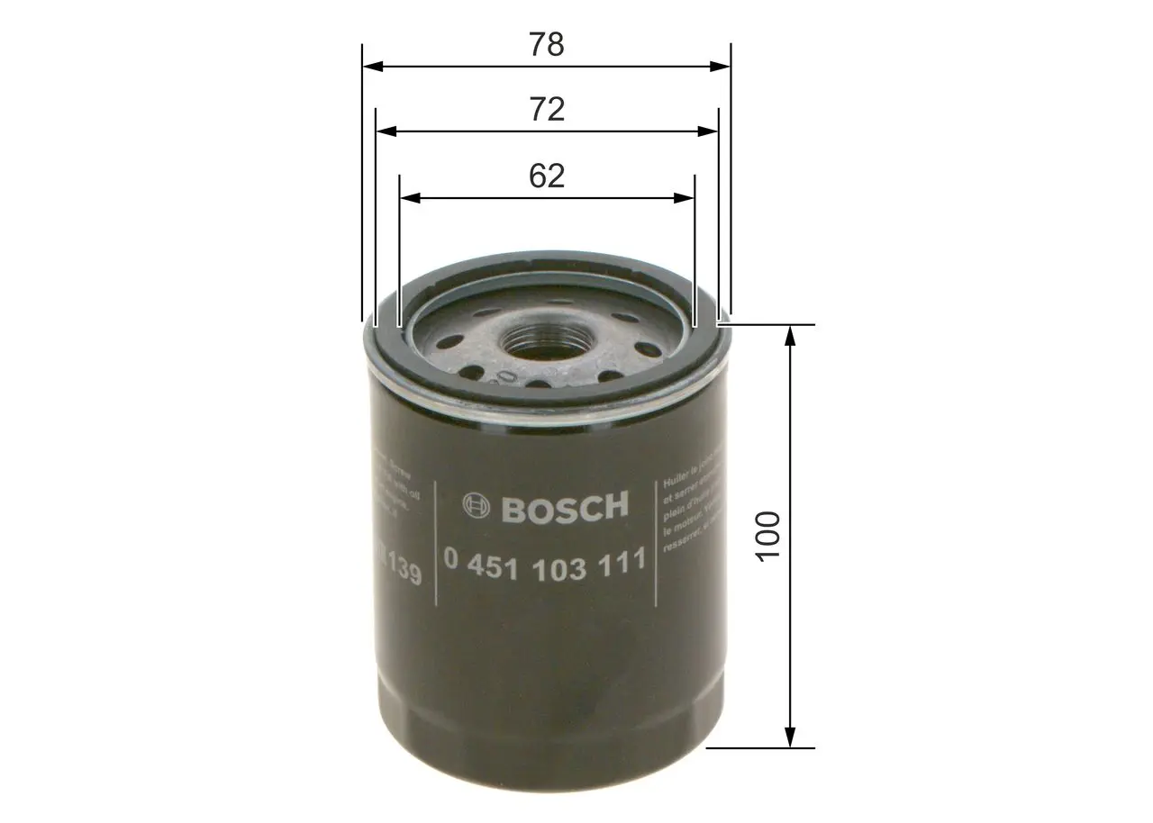 BOSCH Olejový filtr 0451103111