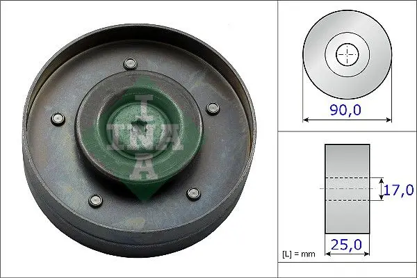 Vratná/vodicí kladka, klínový žebrový řemen Schaeffler INA 532 0694 10