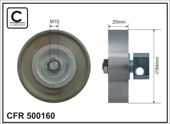 Napínací kladka, žebrovaný klínový řemen CAFFARO 500160