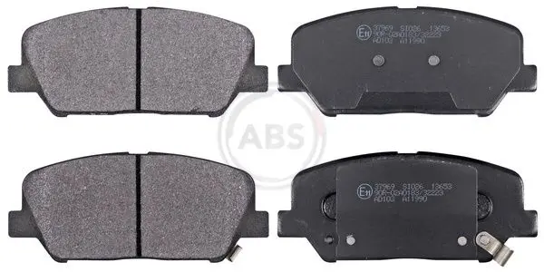 Sada brzdových destiček, kotoučová brzda A.B.S. 37969