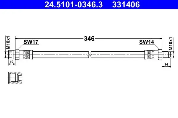 Brzdová hadice ATE 24.5101-0346.3
