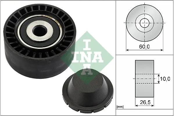 Vratná/vodicí kladka, klínový žebrový řemen Schaeffler INA 532 0331 10