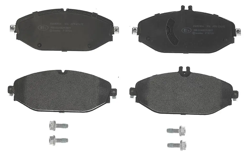 BREMBO Sada brzdových destiček, kotoučová brzda P50124
