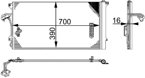 Kondenzátor, klimatizace MAHLE AC 659 000S