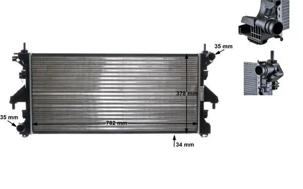 Chladič, chlazení motoru MAHLE CR 886 000S