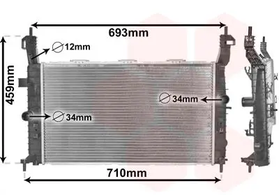 Chladič, chlazení motoru VAN WEZEL 37002345