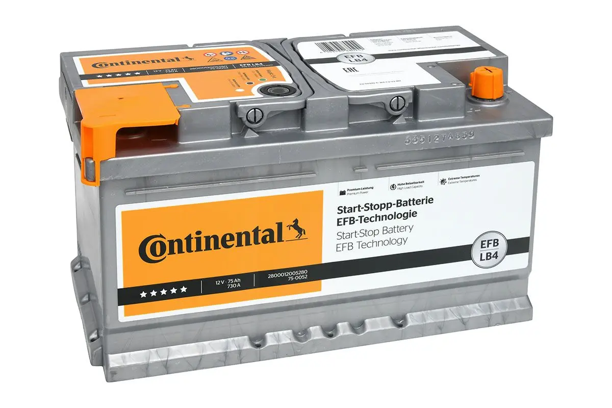 Startovací baterie, CONTINENTAL (START-STOP-BATTERY EFB) 75 Ah