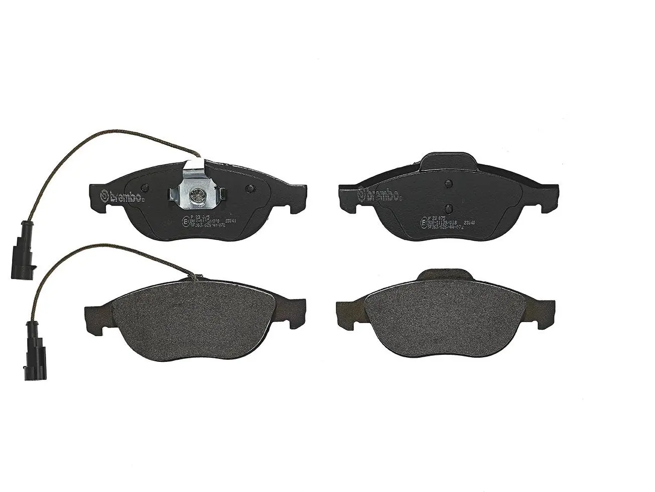 BREMBO Sada brzdových destiček, kotoučová brzda P23075
