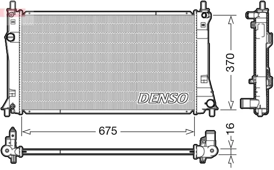Chladič, chlazení motoru DENSO DRM44035