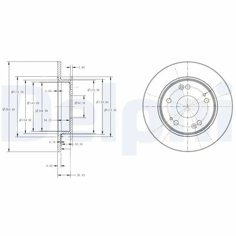 Brzdový kotouč DELPHI BG4118C