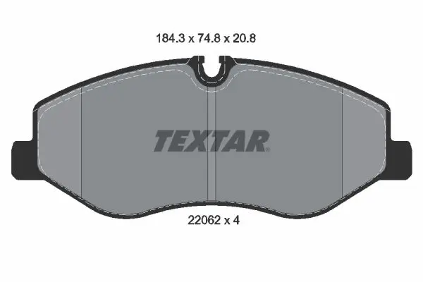 Sada brzdových destiček, kotoučová brzda TEXTAR 2206201