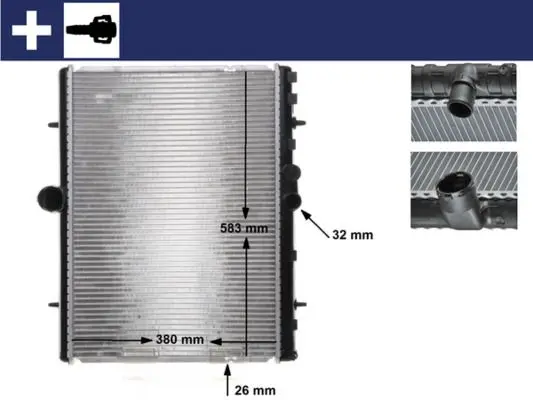 Chladič, chlazení motoru MAHLE CR 889 000S