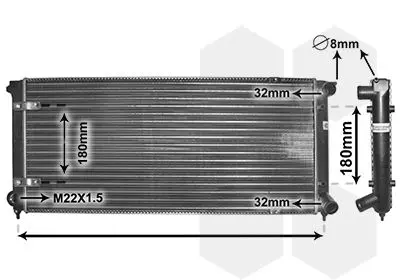 Chladič, chlazení motoru VAN WEZEL 58002041