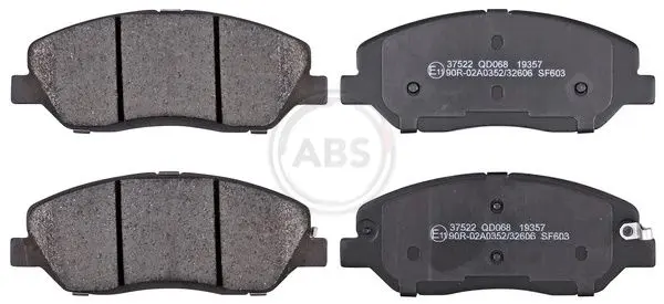 A.B.S. Sada brzdových destiček, kotoučová brzda 37522