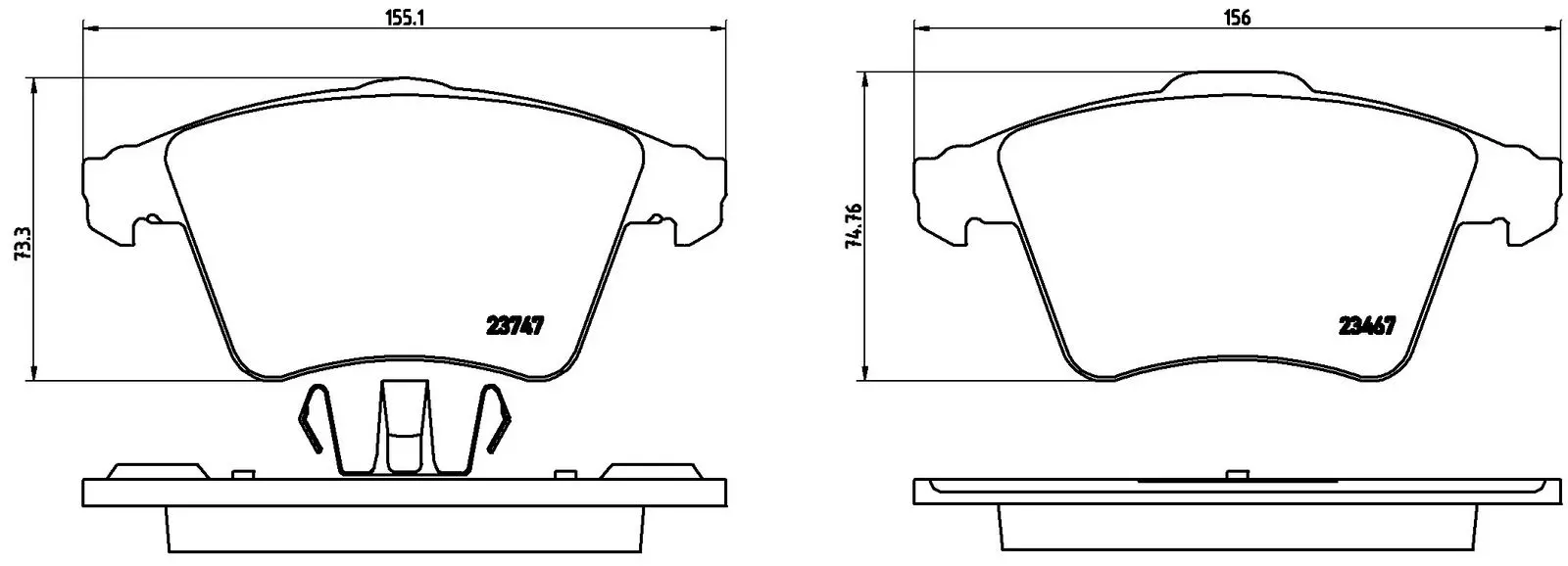 Sada brzdových destiček, kotoučová brzda BREMBO P 85 106