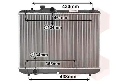 Chladič, chlazení motoru VAN WEZEL 52002083