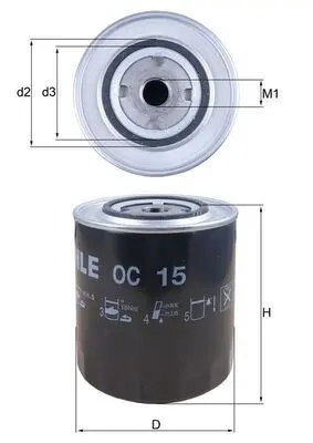 MAHLE ORIGINAL Olejový filtr OC15