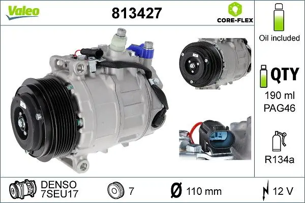 Kompresor, klimatizace VALEO 813427