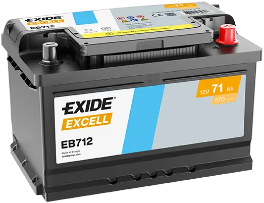 Autobaterie Exide Excell 12V, 71Ah, 670A, EB712