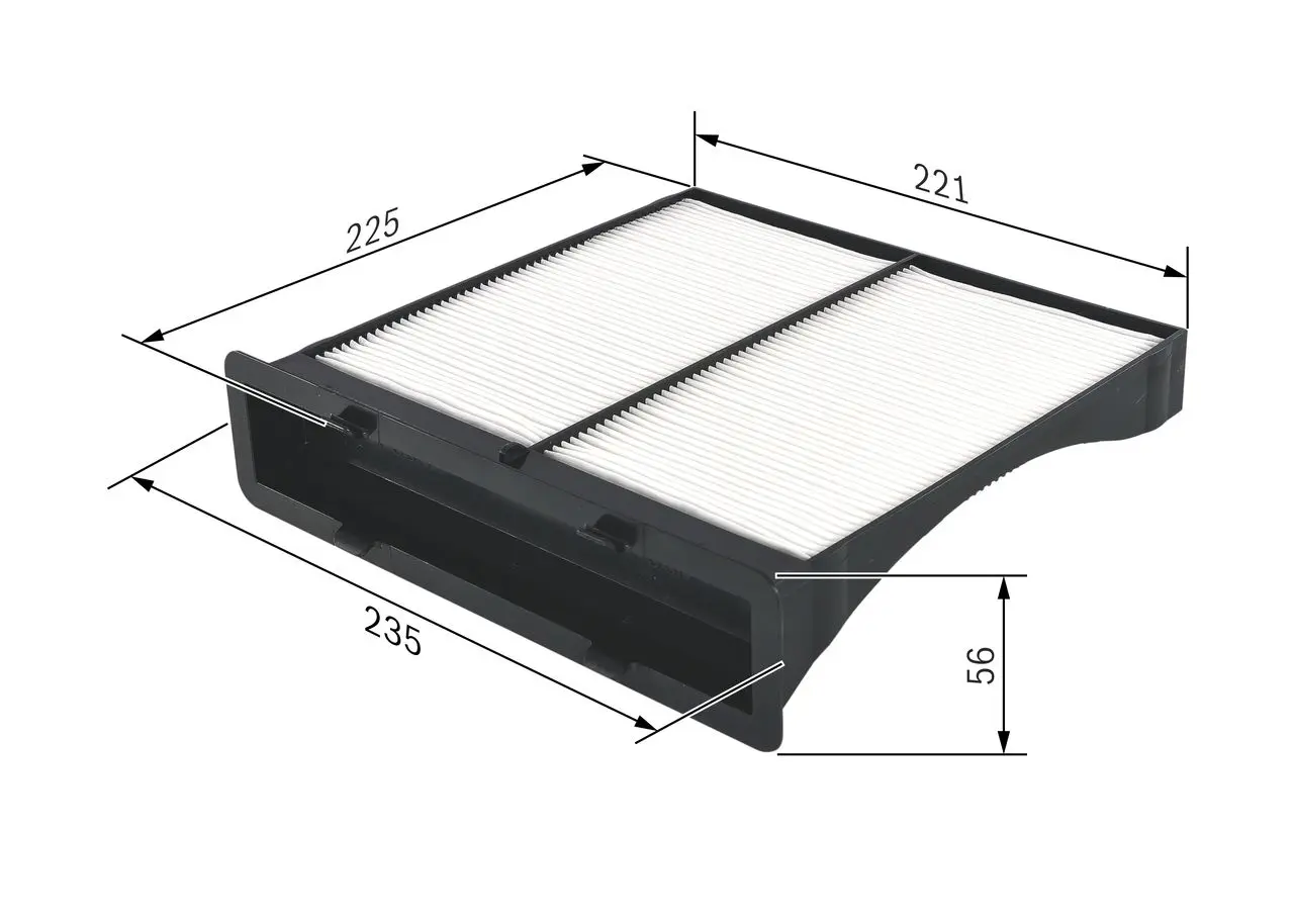 Filtr, vzduch v interiéru BOSCH 1 987 432 262