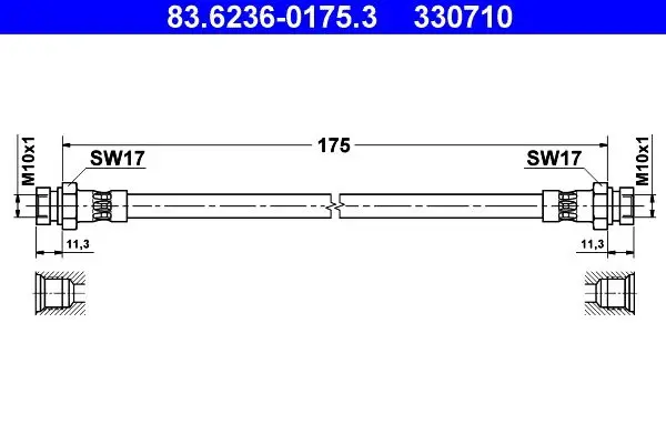 Brzdová hadice ATE 83.6236-0175.3
