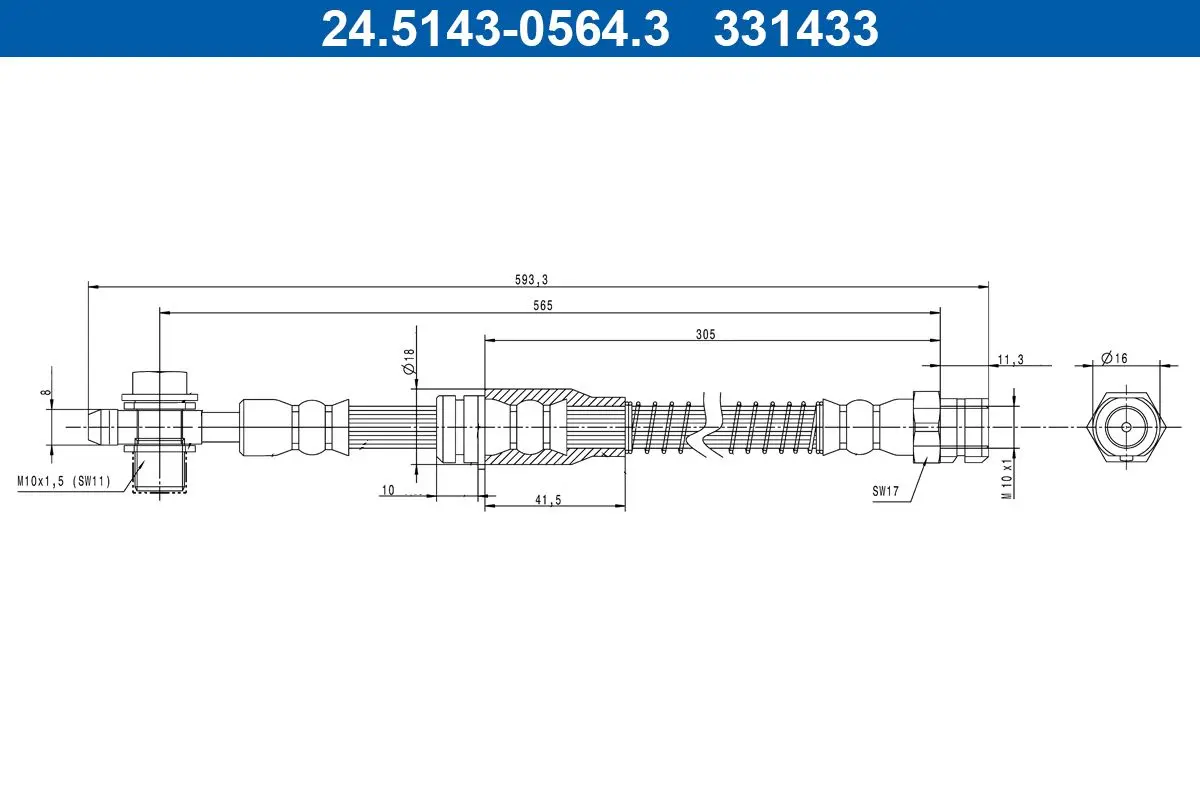 Brzdová hadice ATE 24.5143-0564.3