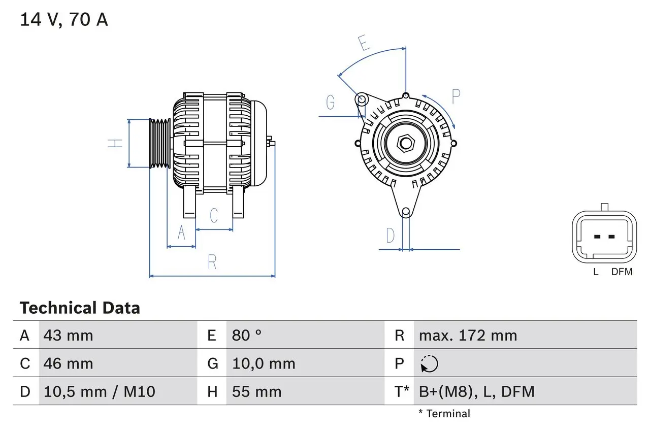 generátor BOSCH 0 986 049 370