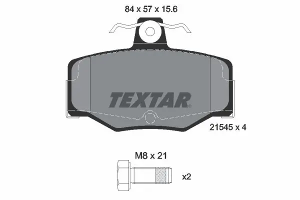 TEXTAR Sada brzdových destiček, kotoučová brzda 2154501