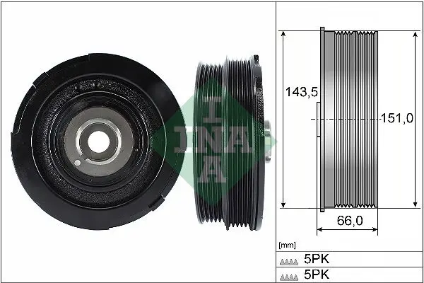 Řemenice, klikový hřídel Schaeffler INA 544 0069 10