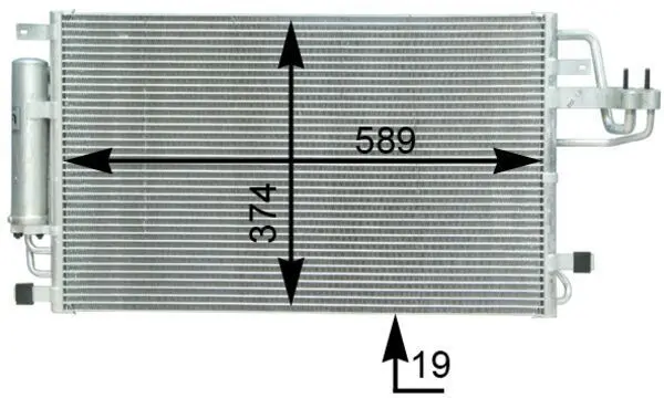 MAHLE ORIGINAL Kondenzátor, klimatizace AC 399 000S