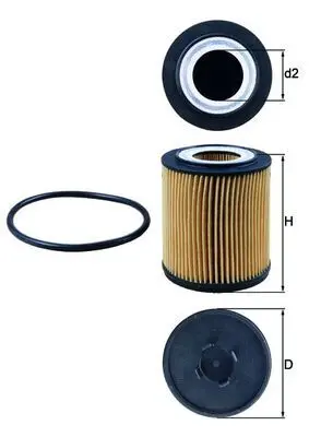 Olejový filtr MAHLE OX 182D