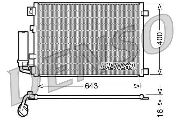 Kondenzátor, klimatizace DENSO DCN46002