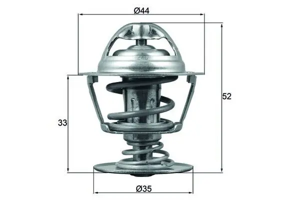 Termostat, chladivo MAHLE TX 173 88D