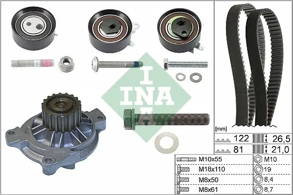 Vodní pumpa + sada ozubeného řemene Schaeffler INA 530 0484 31