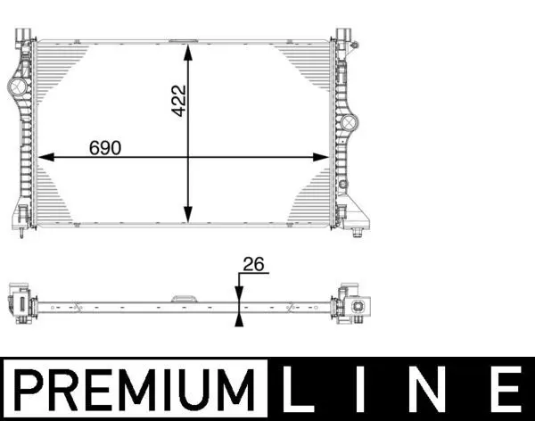 MAHLE ORIGINAL Chladič turba CI 222 000P