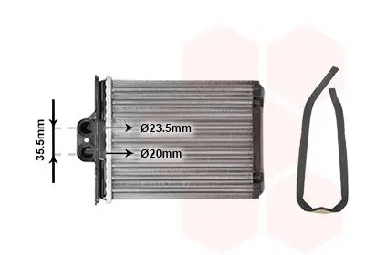 Výměník tepla, vnitřní vytápění VAN WEZEL 37006217