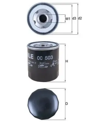 Olejový filtr MAHLE OC 503