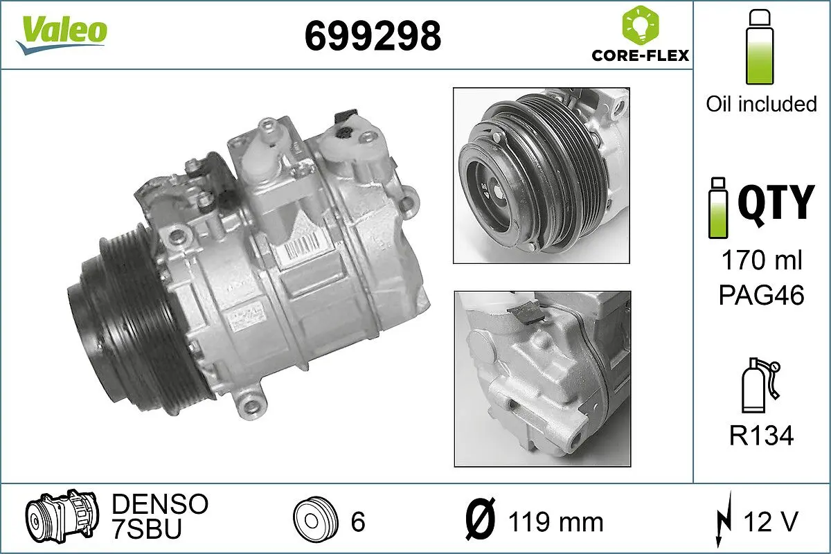 Kompresor, klimatizace VALEO 699298