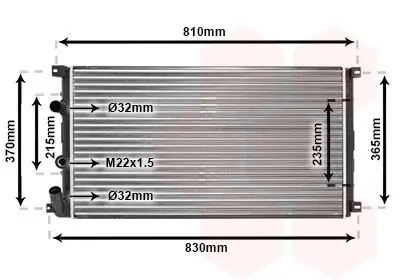 Chladič, chlazení motoru VAN WEZEL 43002276