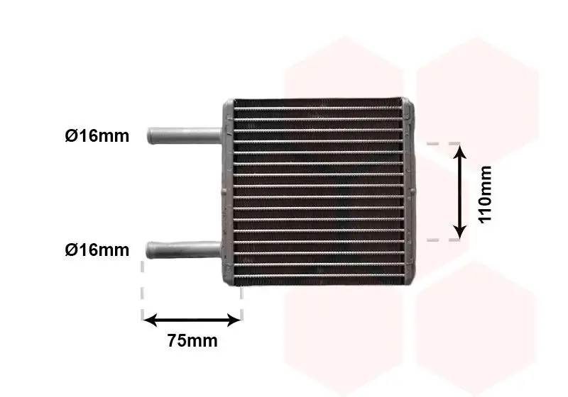 Výměník tepla, vnitřní vytápění VAN WEZEL 37006094