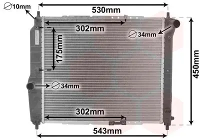 Chladič, chlazení motoru VAN WEZEL 81002066