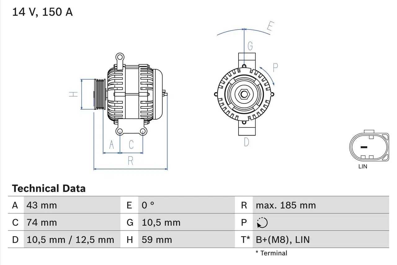 generátor BOSCH 0 986 082 580