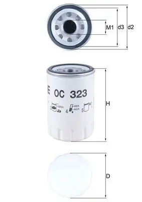 Olejový filtr MAHLE OC 323