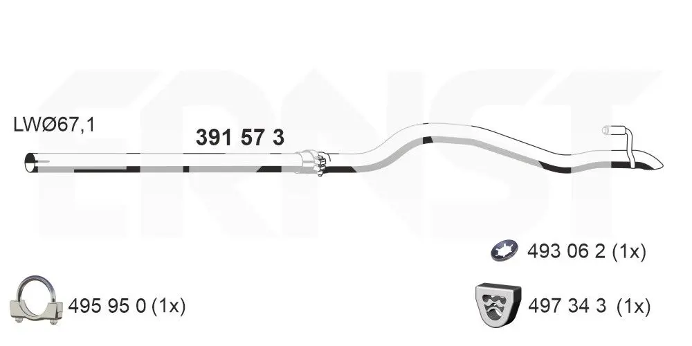 Výfuková trubka ERNST 391573