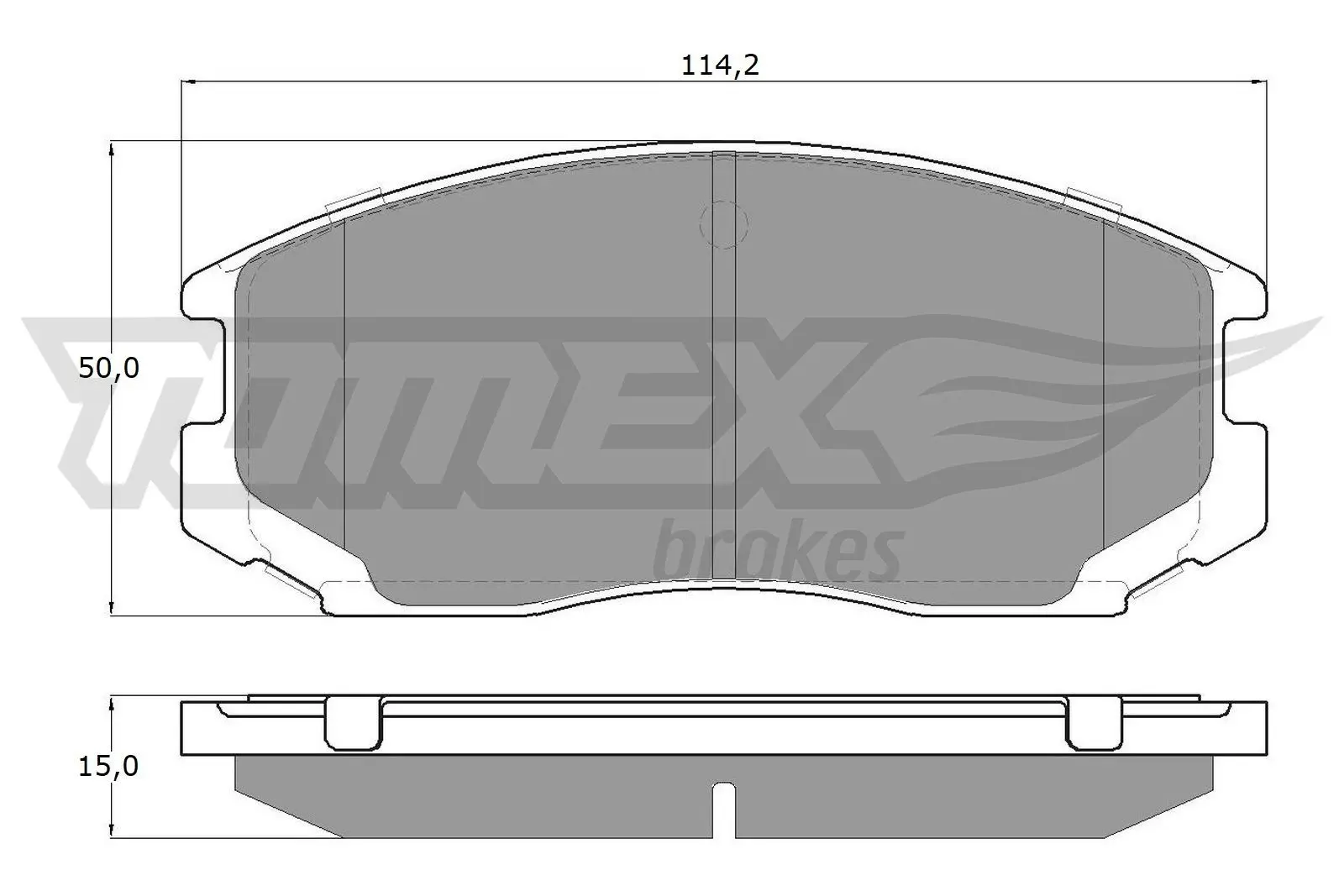 Sada brzdových destiček, kotoučová brzda TOMEX Brakes 12-91