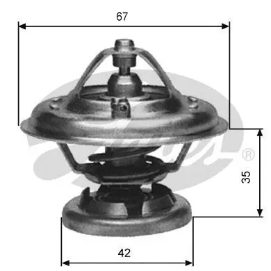 Termostat, chladivo GATES TH12685G1