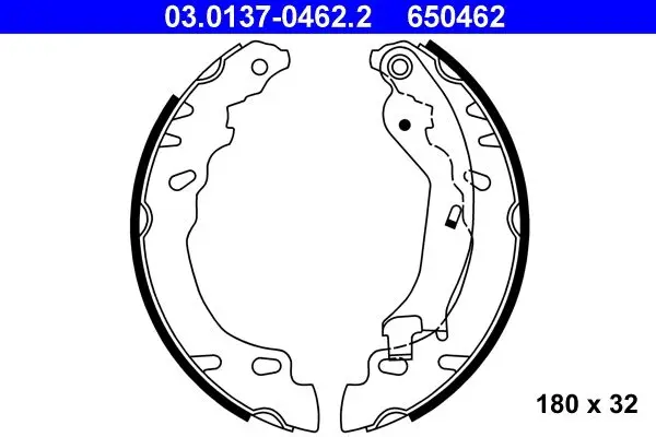ATE Sada brzdových čelistí 03013704622